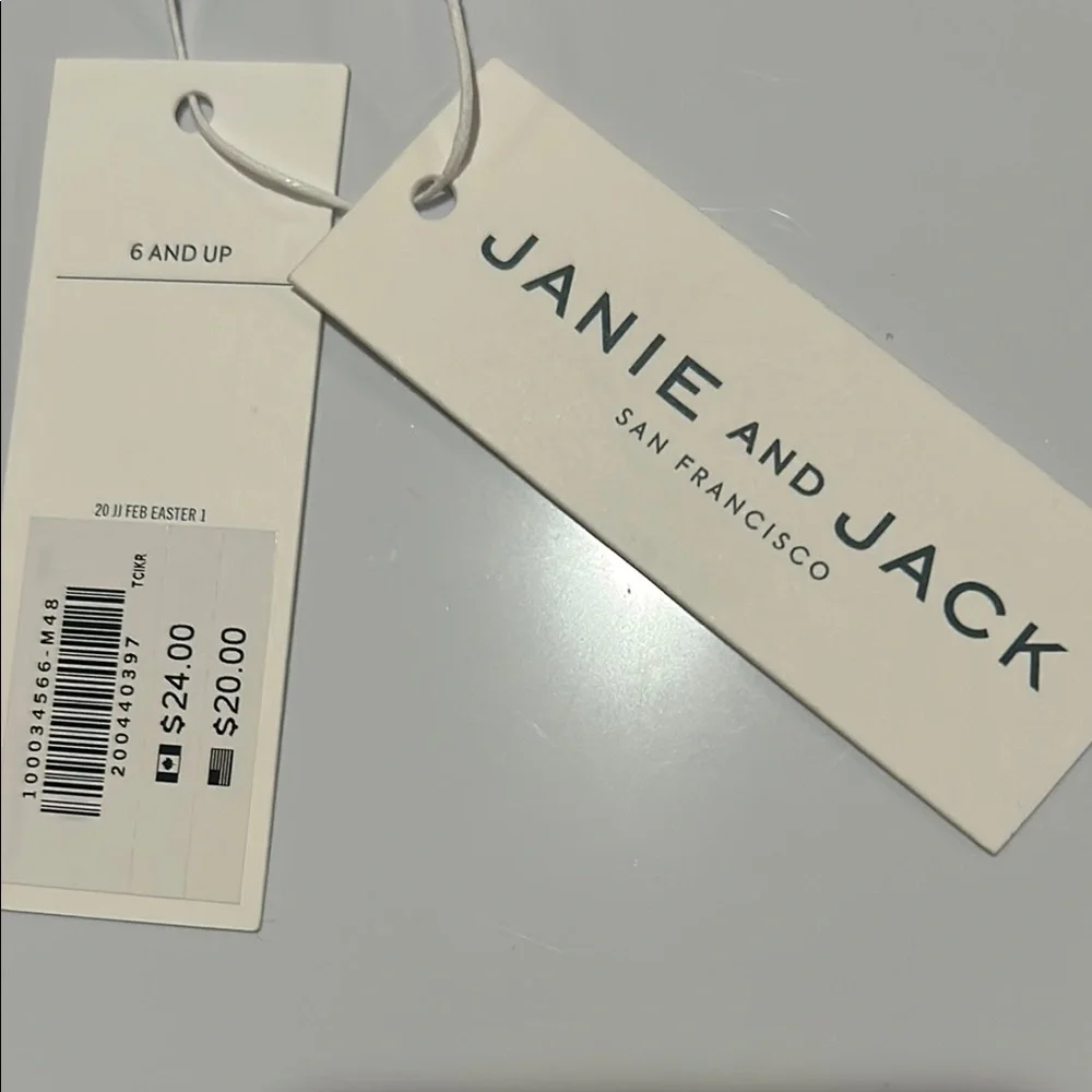 Janie and Jack Pink and White Striped Bow Tie